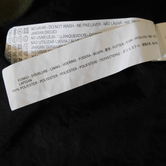 ZARA Green Army Jacket Pea Coat Wool Double Breasted Jacket Military Small - Picture 14 of 16